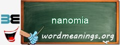 WordMeaning blackboard for nanomia